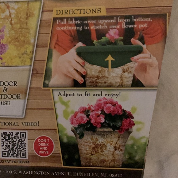 Stretchable pot sox fabric cover. Washable, reusable & stain resistant, fits 8” - Picture 5 of 9